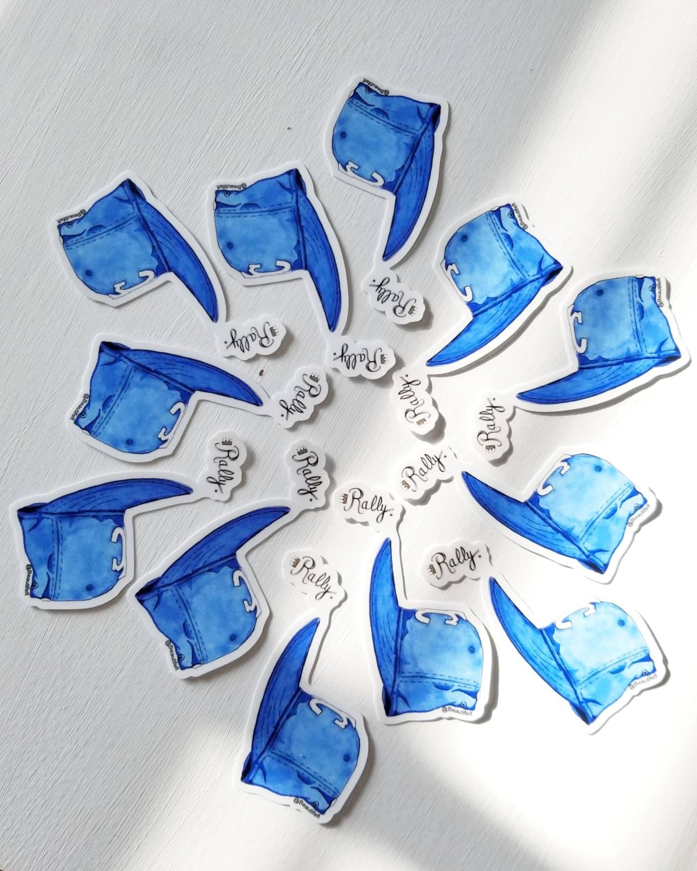 Rally KCap sticker, Kansas City Royals Baseball