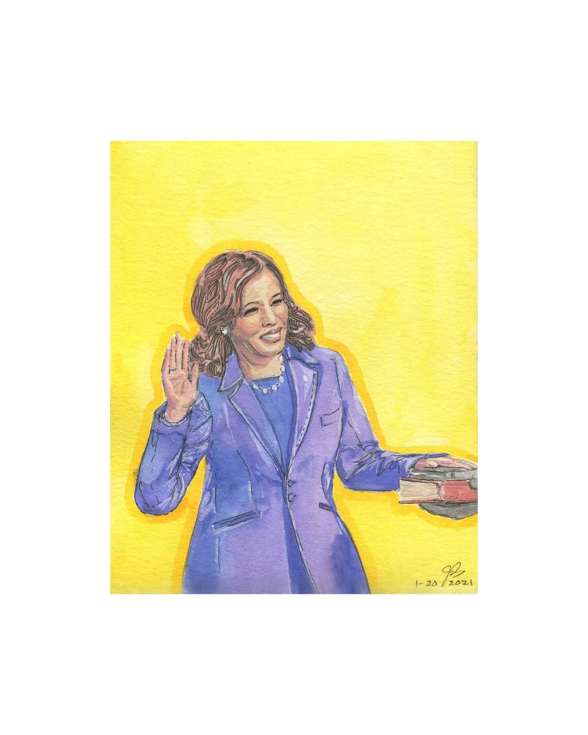 Kamala Harris Madam Vice President Watercolor Art Print / MVP/ Mamala/ Kamala/ Vice President/ Home Decor