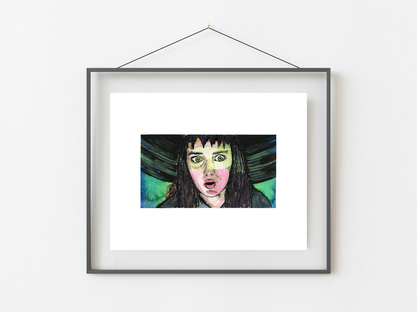 Lydia Deetz Beetlejuice Watercolor Art Print/ Winona Ryder/ Tim Burton/ 80s/ Movie Art/ Home Decor