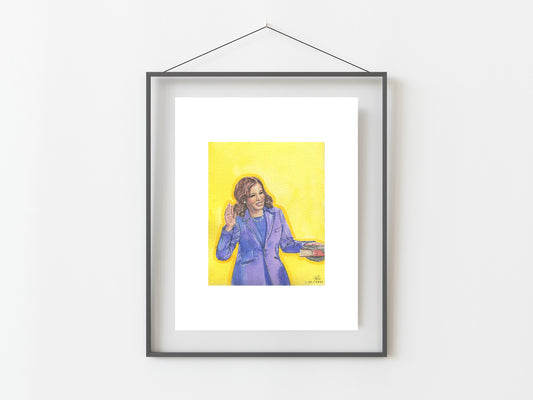Kamala Harris Madam Vice President Watercolor Art Print / MVP/ Mamala/ Kamala/ Vice President/ Home Decor