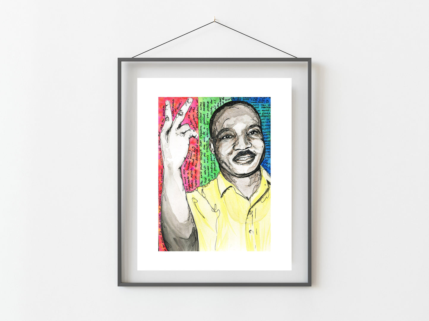 MLK Jr. Watercolor Art Print 11x14"/ Dr. Martin Luther King Jr./ Nobel Prize/ Peace/ Justice/ Home Decor