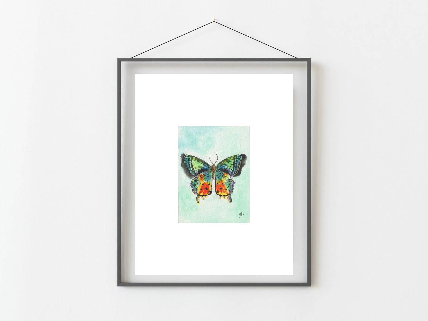 Sunset Moth Watercolor Art Print/ Insect Art/ Butterfly Art/ Home Decor